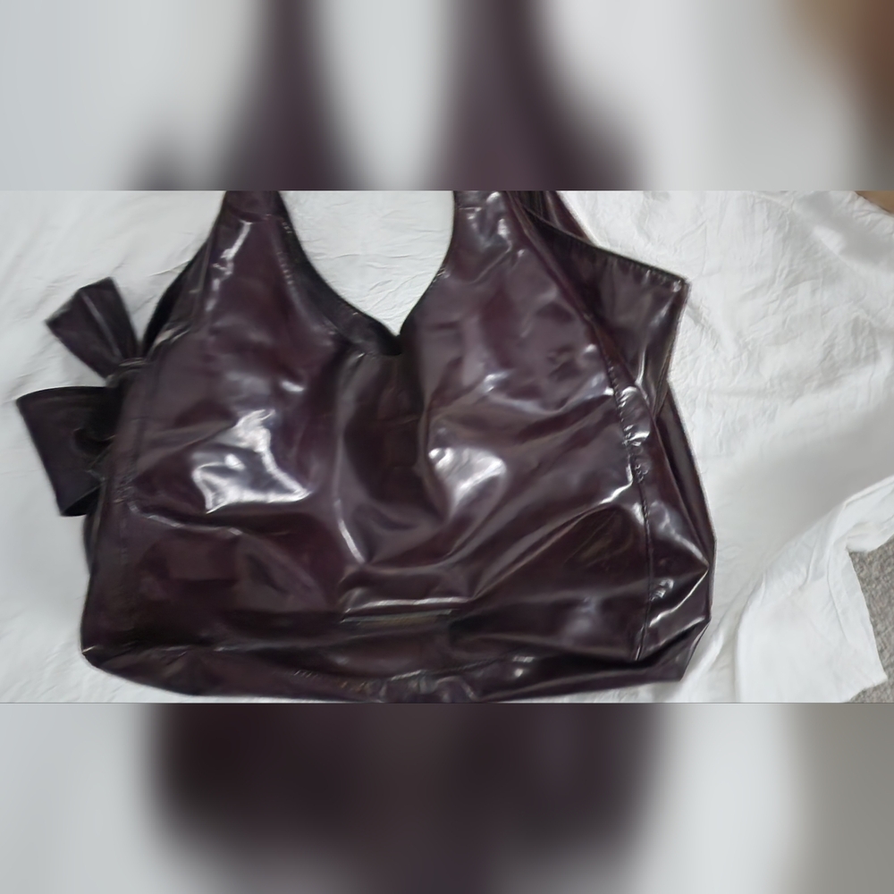 Valentino Garavani Large Burgundy Nuage Bow Tote
